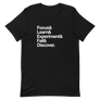 Focus & Experiment & Discover Unisex Tee