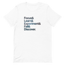 Focus & Experiment & Discover Unisex Tee