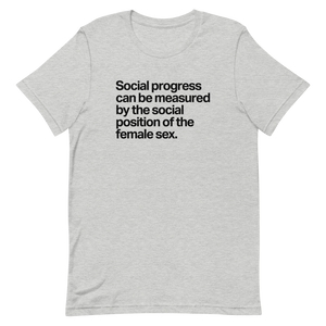 Social Progress and the Female Sex Unisex Tee